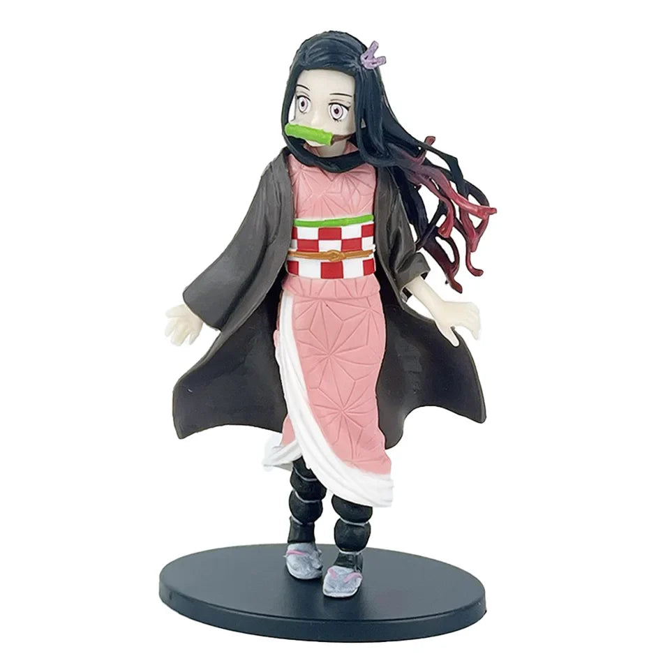 16cm Anime Demon Slayer Kimetsu no Yaiba Figure Kamado Tanjirou Action Figure Agatsuma Zenitsu Nezuko Warrior PVC Doll Model Toy