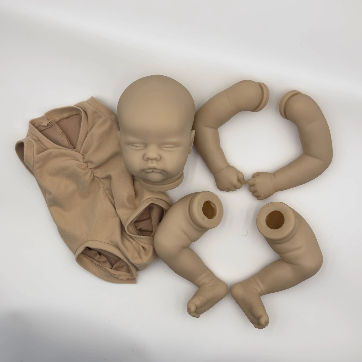 NPK Clearance 19inch Original Quinbee Reborn Doll Kit New Limbs Sleeping Baby Unpainted Unfinished Doll Parts DIY Toys