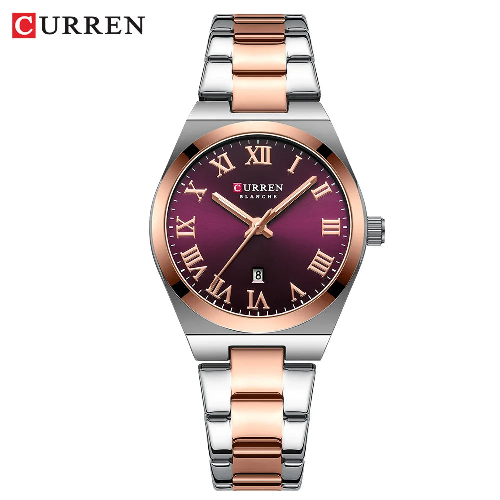 CURREN Women Watches Fashion Gold Stainless Stain Steel Ladies Watch Waterproof Quarzt Wristwatch Romatic Girlfriend Gift