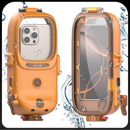 15 Meter Deep Bluetooth Waterproof Mobile phone Case For iPhone 17 Air 16 15 14 13 12 11Pro Max Samsung xiaomi phone Case