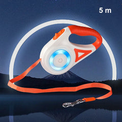 3M 5M Automatic Retractable Dog Leash LED Luminous Leading Fashion Light Straps