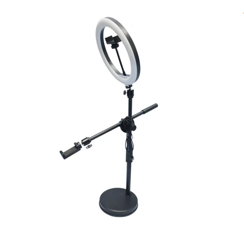 Overhead Tripod with Ring Light Table Tabletop Shooting Stand Tripods