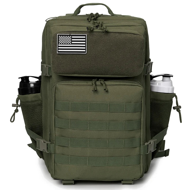 45L Tactical Backpack survival Bag Hunting MOLLE Backpack GYM For Men EDC Outdoor Hiking Rucksack Witch Bottle Holder