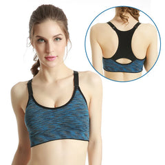 Women Sports Yoga Bra breathable quick dry Top Shockproof Cross Back Push Up