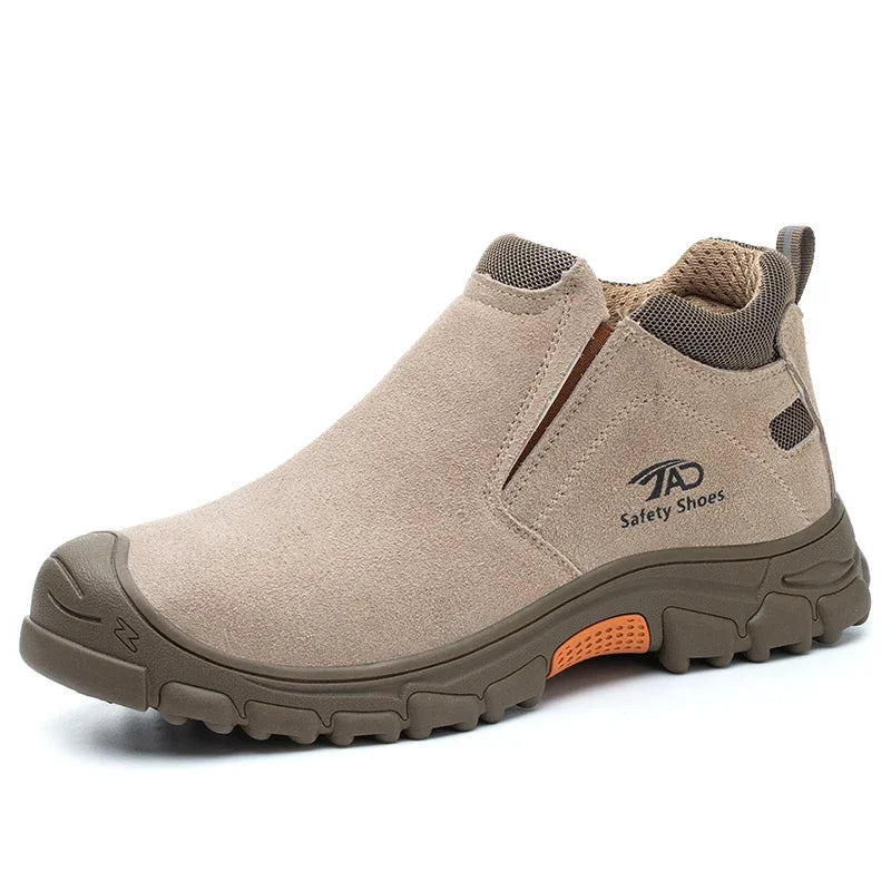 Man Welding Safety Boots For Men Anti-smashing Construction Work Shoes Puncture Proof Indestructible Shoes Safety Work Boots