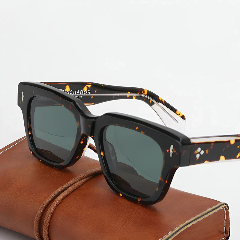 Luxury Brand Original Sunglasses Thick Acetate Handmade Men's Eyewear Designer Top Quality Women's Outdoor UV Protective glasses