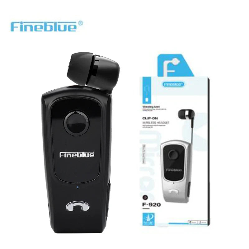 Fineblue F920 Mini Wireless Earphone Retractable Portable Bluetooth Headset Calls Remind Vibration Sport Run Gamer Headphone