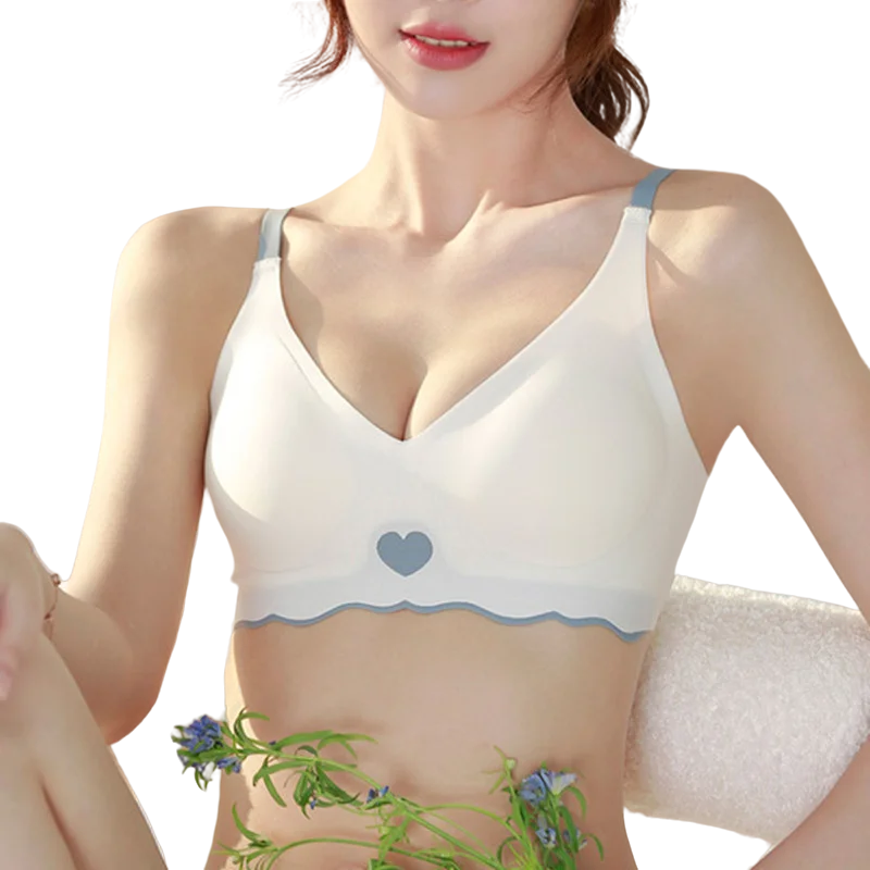 Seamless Bra Set Women Wireless Bras Lingerie Set Deep V Tops Soft