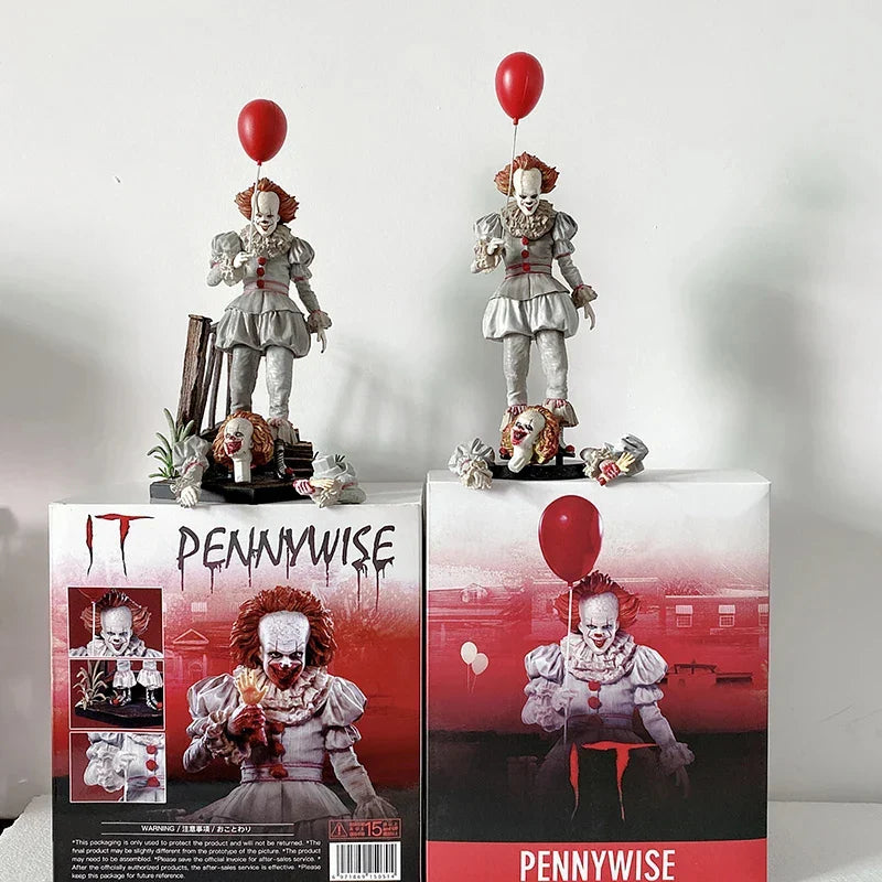 NECA Pennywise Joker Action Figure Toy Doll Horror Halloween Christmas Gift 18cm Bookshelf Ornament