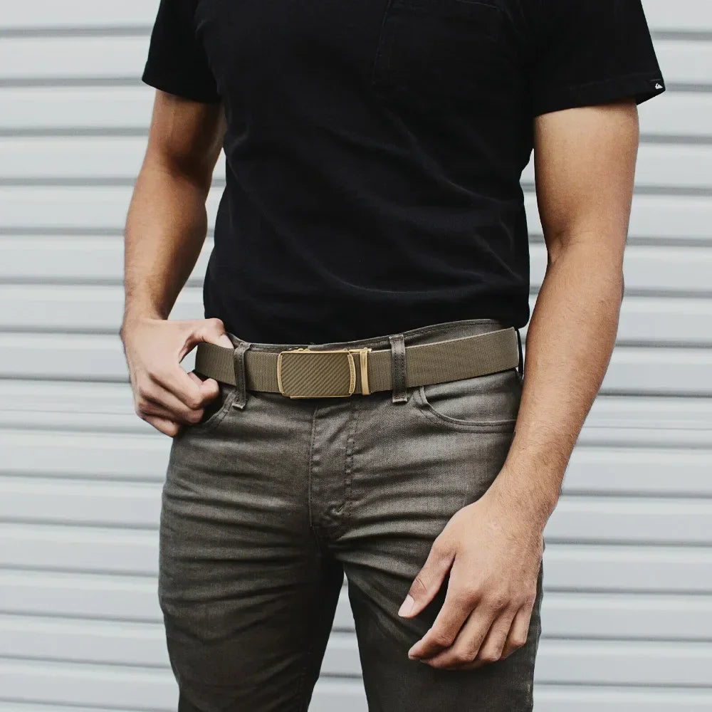 Men Elastic Belt Alloy Metal Automatic Buckle for Men Durable Tactical Belt Cowboy Outdoor Army Belt Hunting Women'S Belt Jeans