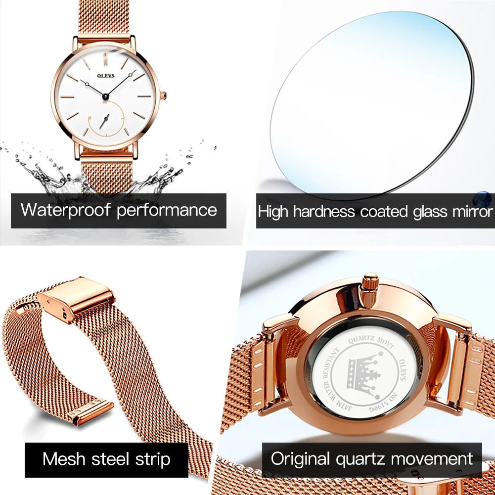 OLEVS Milanese Steel Band Quartz Women's Watch 5190