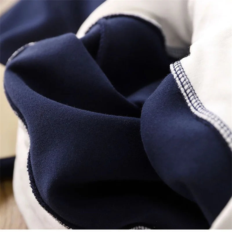 Boys Autumn Sets Children's Clothes Suit Winter Thickened Warm Outfits New Kids Letter Sweatshirt Pants 2 Piece Teen Sportswear
