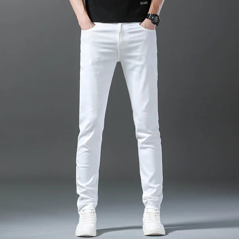 Men's Slim Jeans Straight Casual Fashion Pencil Pants Trousers