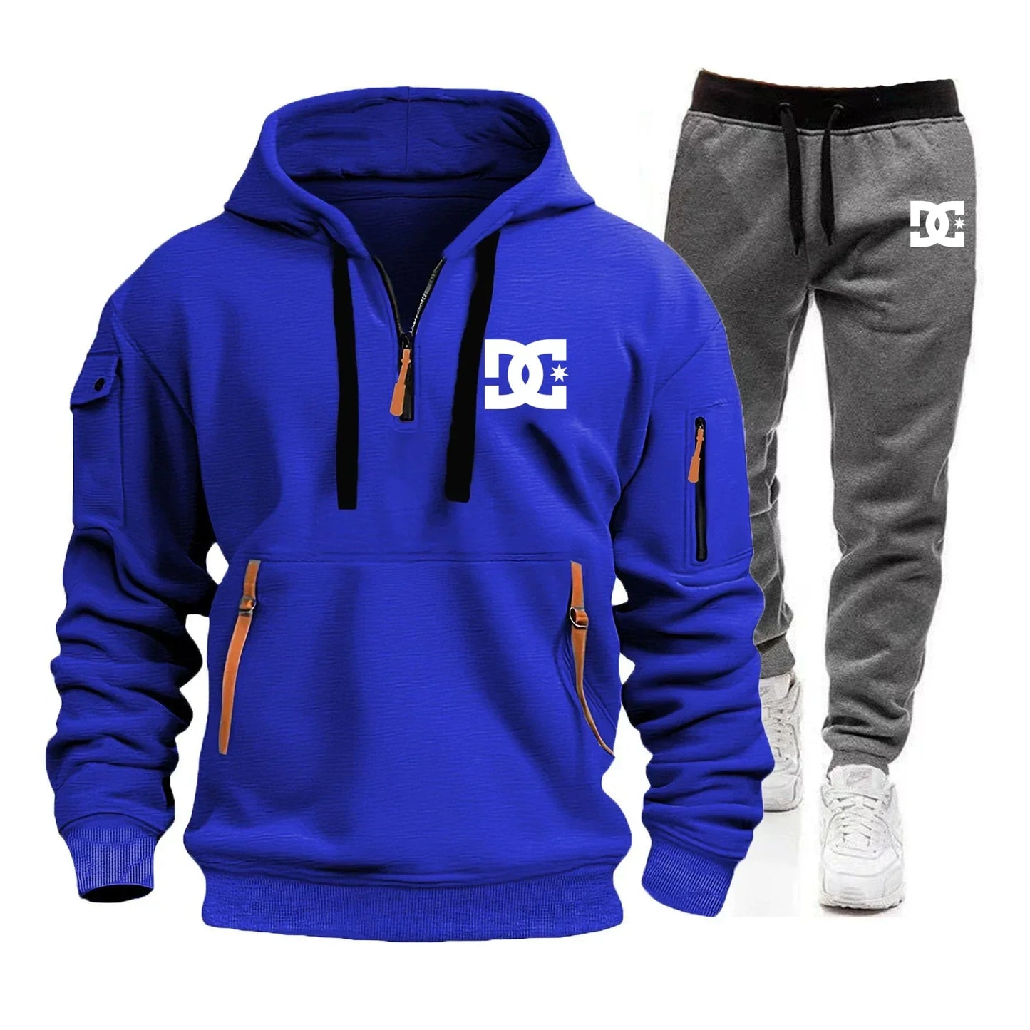 Men's hoodie sets for autumn and winter, featuring casual, fashionable, comfortable and personalized jogging suits and sport pan