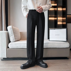 Black Gray White Suit Pants Men Slim Fashion Social Mens Dress Pants