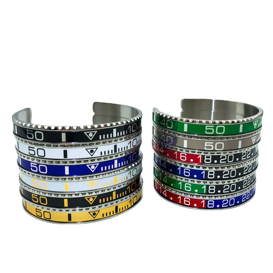 New stainless steel personality fashion men's and women's bracelets digital display water ghost women and men bracelet jewelry