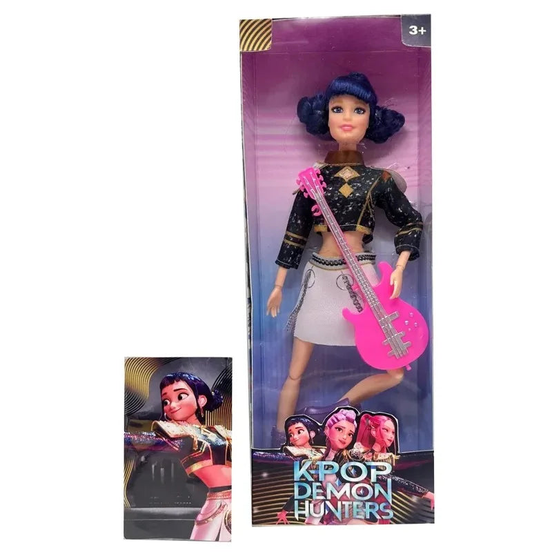 2025 Kpop Demon Hunters Live-Action Figure Toy Set with Theme Song Colorful Lights Action Figures for Fans And