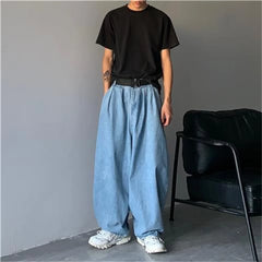 Wide Leg Cargo Pants Streetwear Baggy Jeans Spring Autumn Men