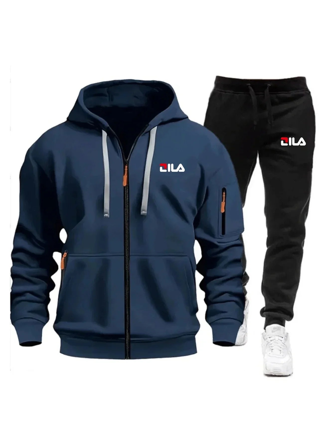 Men's Tracksuit Hoodies Pants Plus Size Autumn Winter Daily Casual Sporty Jogging Suit Fashion Sweatshirt Outfit Male Sports Set