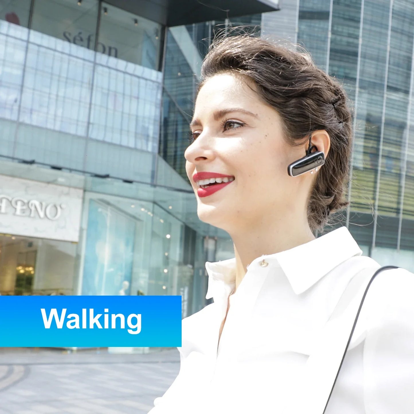 Wireless Headset Bluetooth Earbuds Single Earphones With MEMS Micro Ear Hook