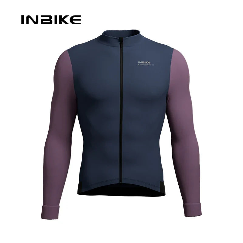 INBIKE Fleece Men's Cycling Jersey  Winter Cycling Sets Warm Long-sleeved Suit Soad Bike Bicycle Jacket Overalls Riding Suit