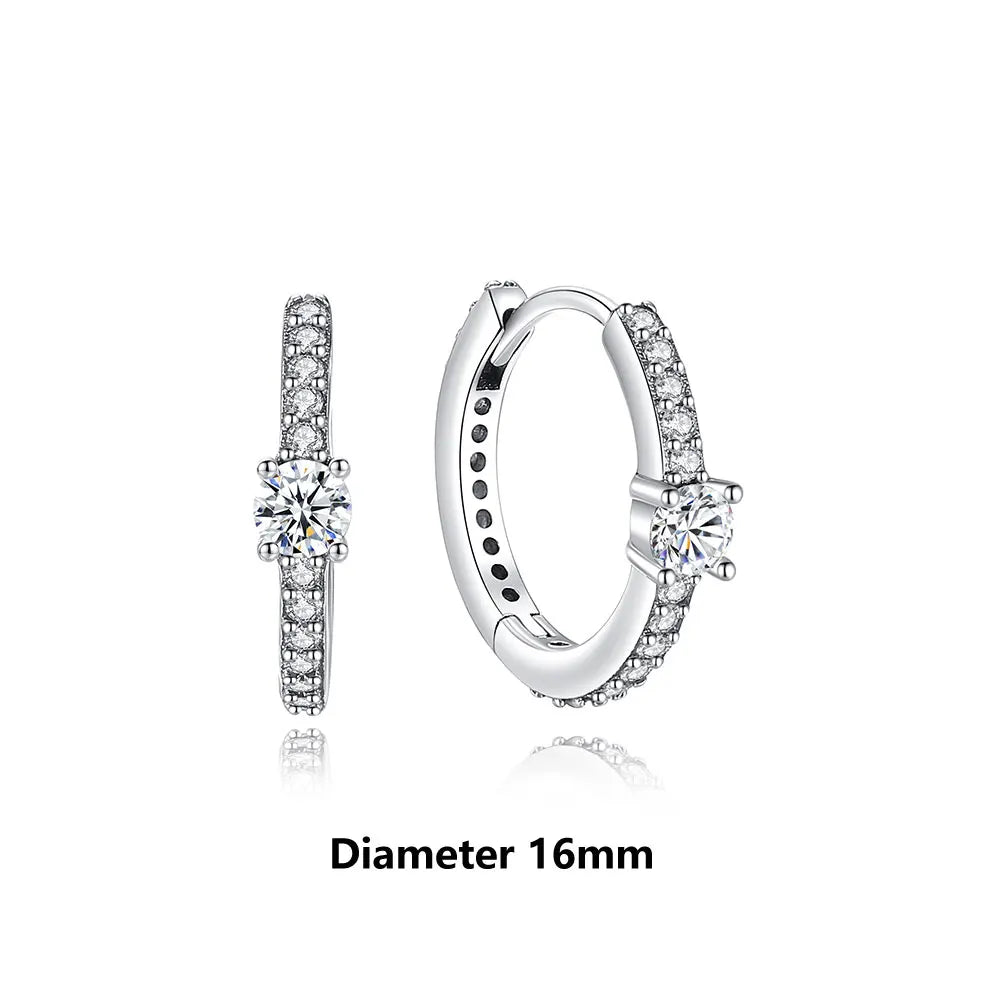 Original 925 Sterling Silver Earrings 2025 Stud Hoop Crystal Earings For Women Rose Gold Crown Heart Infinity Bee Earing Jewelry
