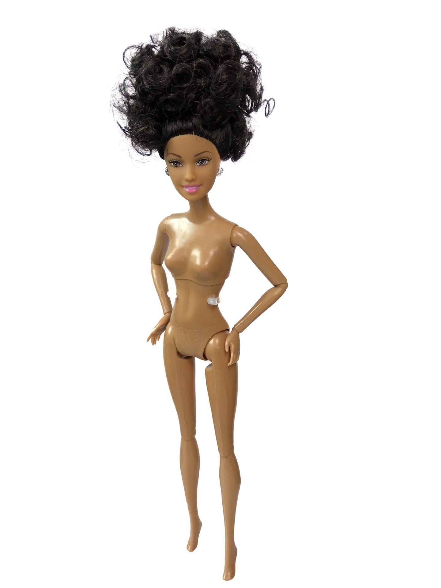 30cm Height Black Dolls Multi-jointed Black Skin African Dolls with Black Hair for Girls Diy Dress Up Toys