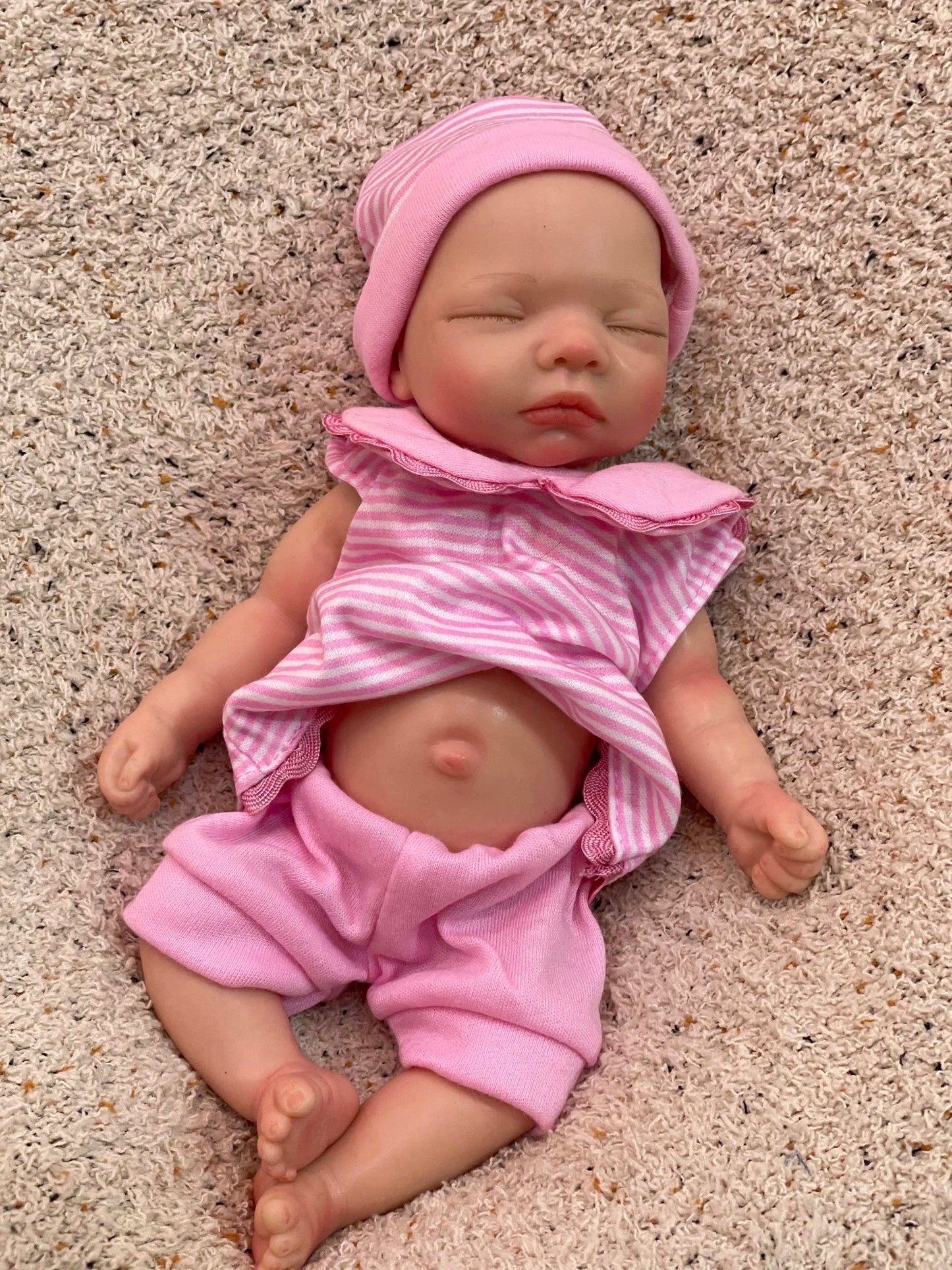 8styles/26cm Open and Close Eyes Cute Soft Full Body Solid Silicone Girl 3D Painted Skin Lifelike Real Corpo De Silicone Doll