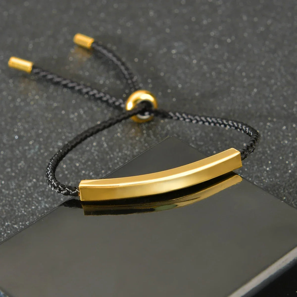 Punk Man Bracelets Hip Pop Gold Color Stainless Steel Thick Hand Chain Blank Bar Couple Men Women Family Jewelry Birthday Gift