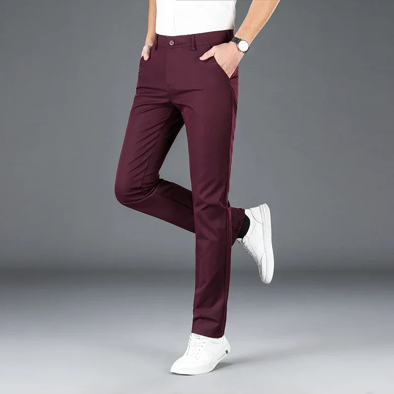 Classic 6 Color Casual Pants Men Spring Autumn Business Fashion Men