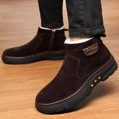 Warm Snow Boots for Men Fleece Thickened Slip-on Warm Cotton Boots