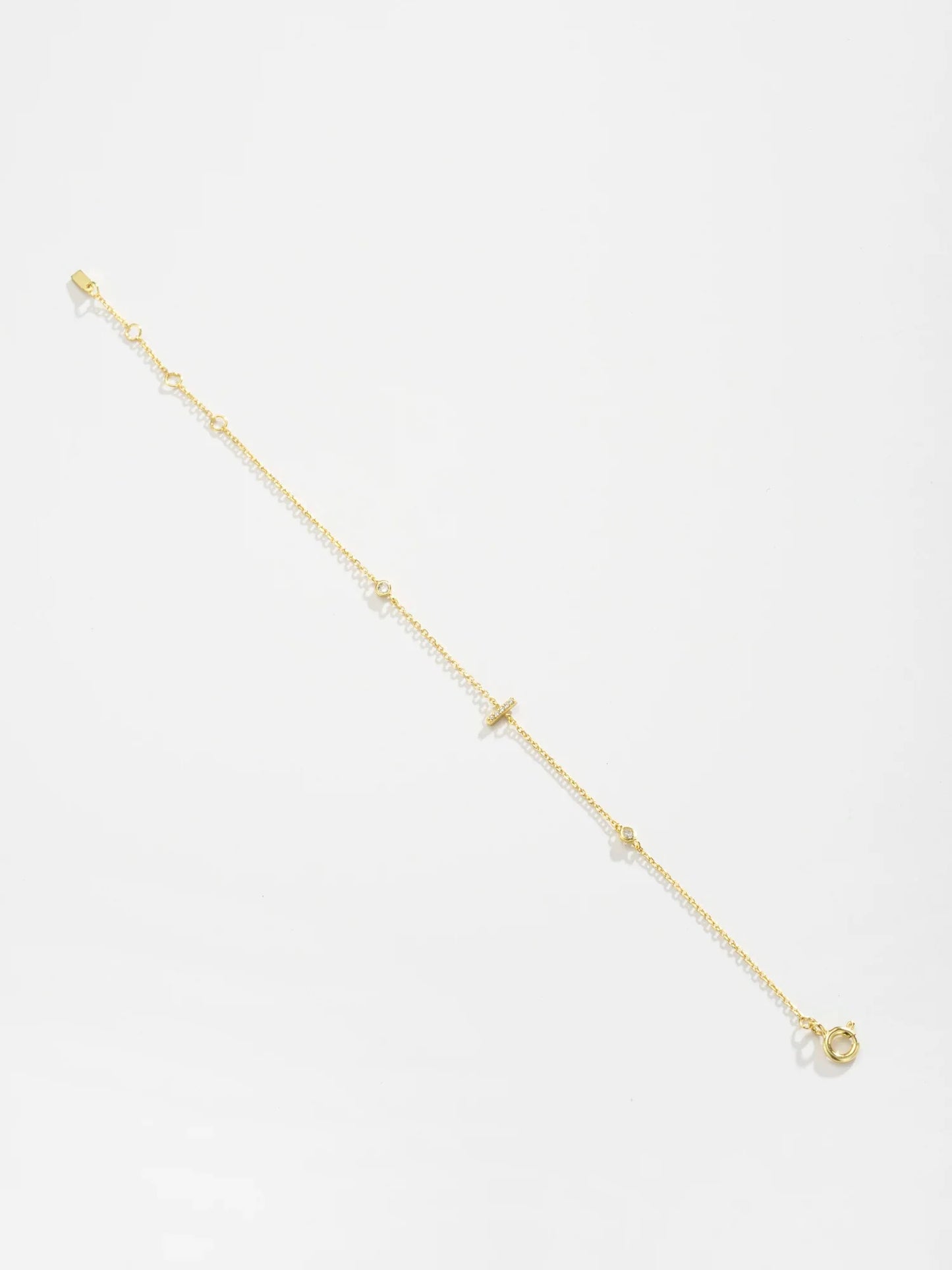 VEWANT 925 Sterling Silver Monogram Letter A - Z Initial Charm Chain Bracelet Luxury Wedding CrystalFine Jewelry