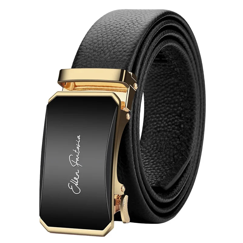 OYIFAN Men Belt Genuine Leather belt for men Alloy buckle ratchet belts Men Designer Belt Automatic belts 벨트