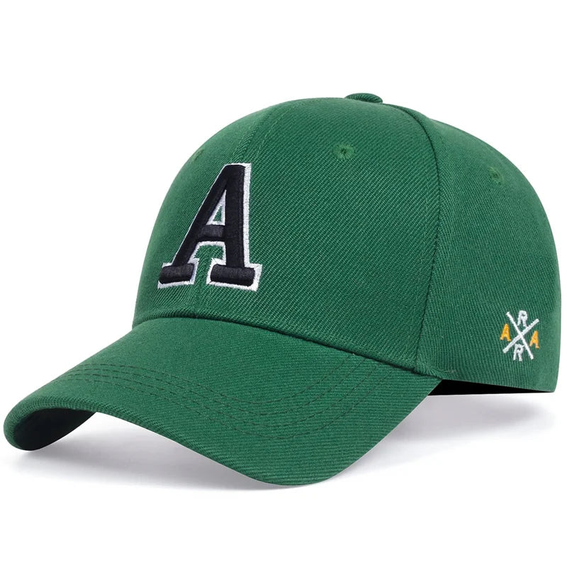 A Letter Embroidery A Baseball Cap Spring Summer Outdoor Sun hat dad hat Cotton Snapback Hat Adjustable Casual Cap