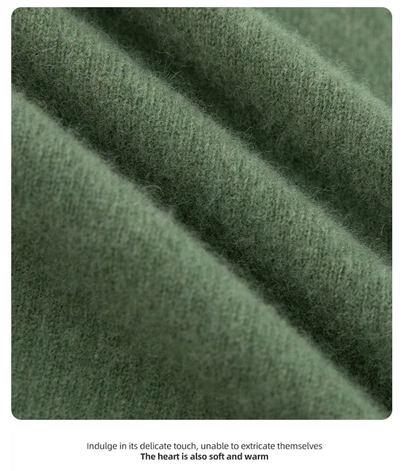 Pure Wool Sweater Men's Autumn Winter O-Neck Pullovers Business Casual