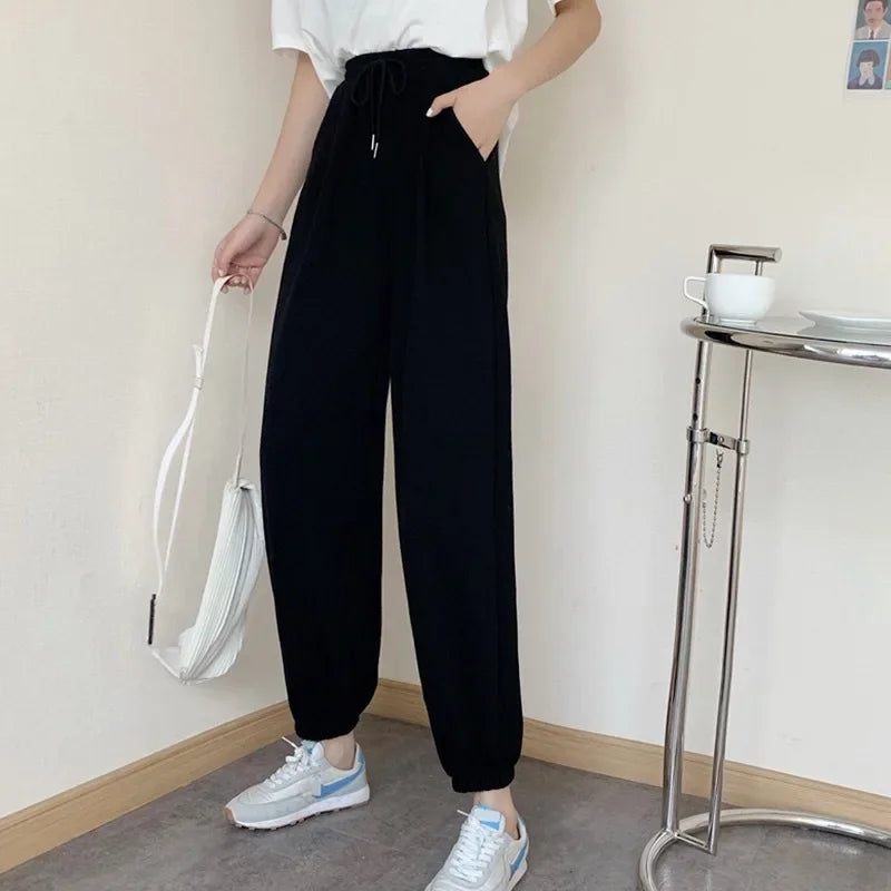 Joggers Sports Hip Hop Running Pants Drawstring Women Lady Girls Sweatpants