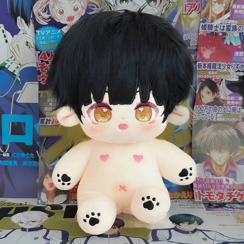 20cm Anime Football Game Blue Prison Baby Plushie Dolls Toys Idol Changeable Clothes Cospslay Cartoon Doll  Fans Collection Gift