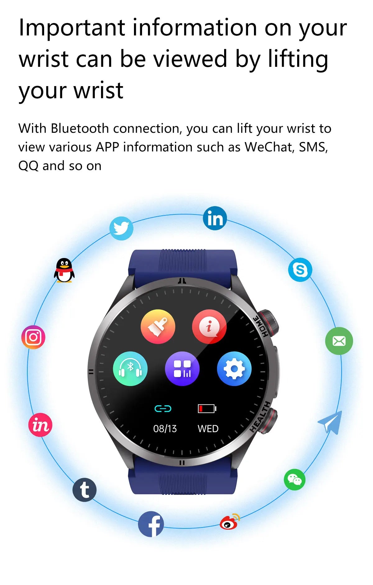 Airbag Smart Watch For huawei watch mens air Pump