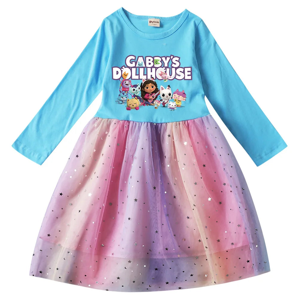 Dress Kids Gaby Chat Clothes Baby Girls Long Sleeve Casual Dresses