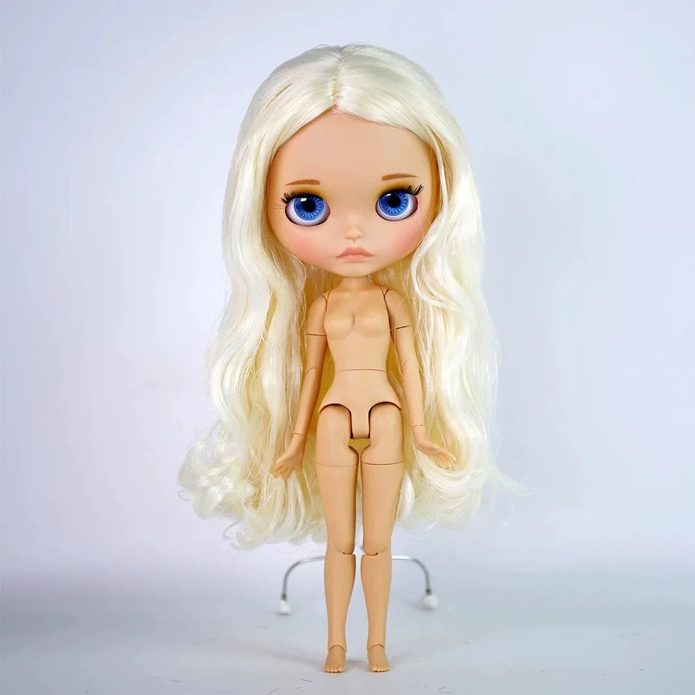 ICY DBS Blyth Doll Tan Skin Matte Face Glossy Face Pouting Lips 30CM BJD 19 Joints Body Doll DIY Make Up Costume Doll Gift Toy