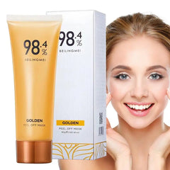 Gold Foil Peel-Off Mask Peel Off Anti-Wrinkle Face Mask 98.4% Beilingmei Gold Mask Facial for Deeply Cleans Moisturizing