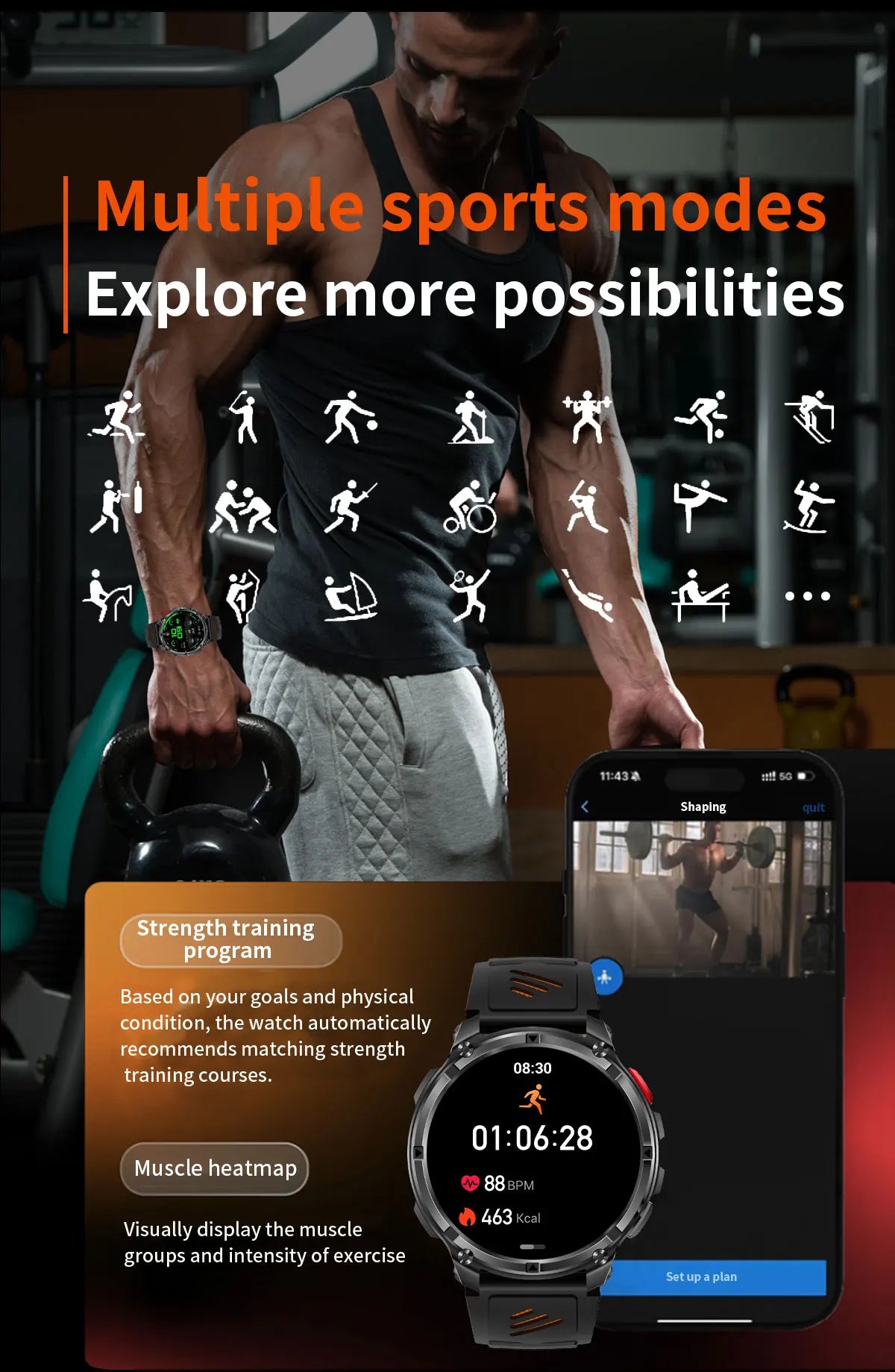 2026 New T-Rex3 Pro GPS Tracker Smartwatch Men 120-Day Standby 1100mAh Clock Rugged Outdoor Sport 10ATM Waterproof Call Watches