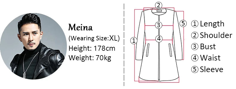 Long Black Loose Waterproof Windproof Soft Pu Leather Trench Coats