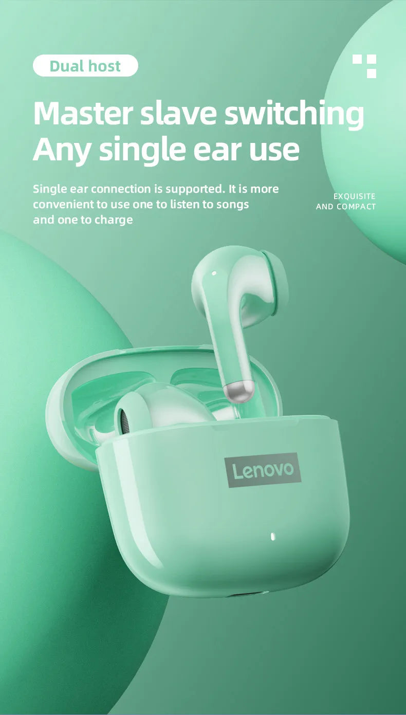 Lenovo LP40 Pro TWS Bluetooth 5.1 Quick Connect Earphones Ergonomic Design Headphones Powerful Transmission Speed Headset