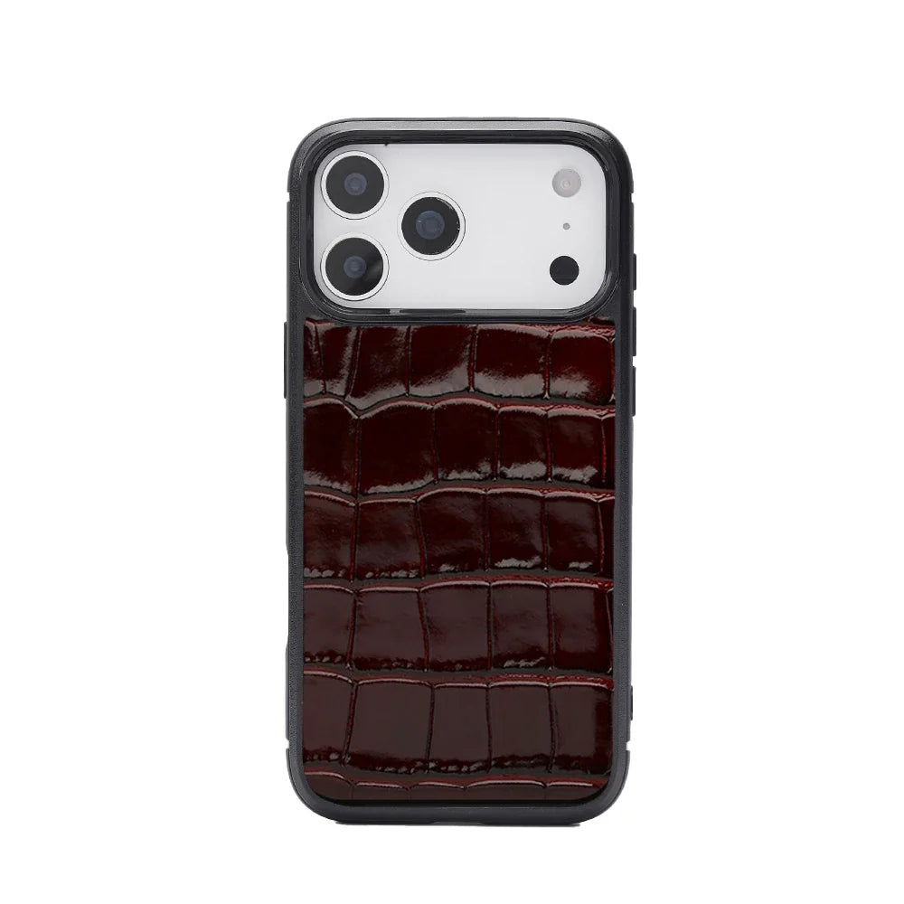 Custom Name Personalized Crocodile Pattern Italian Leather Phone Cover for Iphone 16 13 14 15 17 Pro Max Case Gift Friend