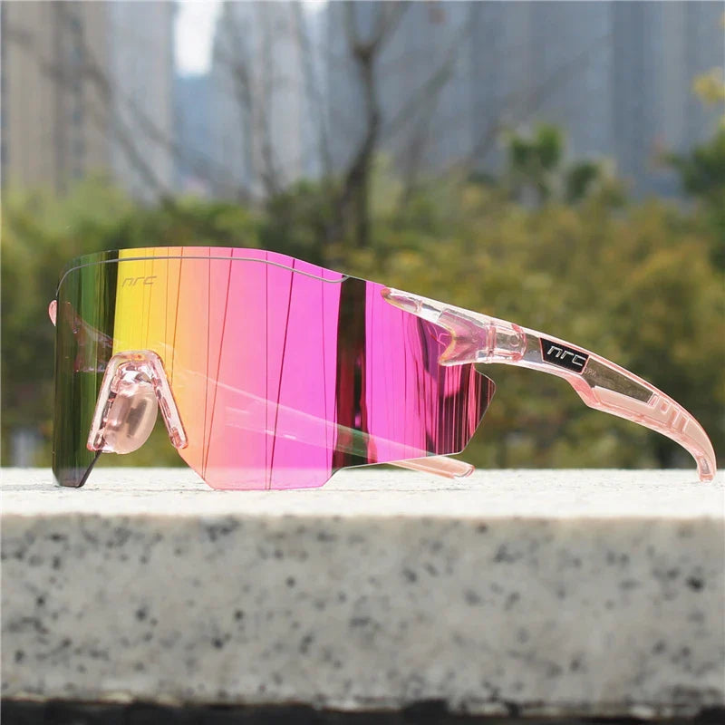 NRC Cycling Sunglasses 1lens UV400 TR90 Sports Bicycle Glasses MTB Mountain Bike Fishing Hiking Riding Eyewear for Men Women