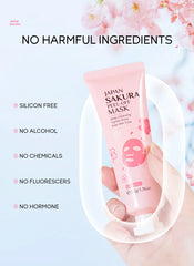 Sakura Peeling Face Mask Deep Cleansing  Firming Brightening Blackhead Removed Tear Off Mask Facial Skin Care 50g