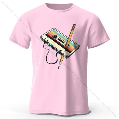 Men's Summer Essential 100% Cotton Printed T-Shirt, Soft & Breathable Round Neck Short Sleeve Tee, Unisex Casual Wear