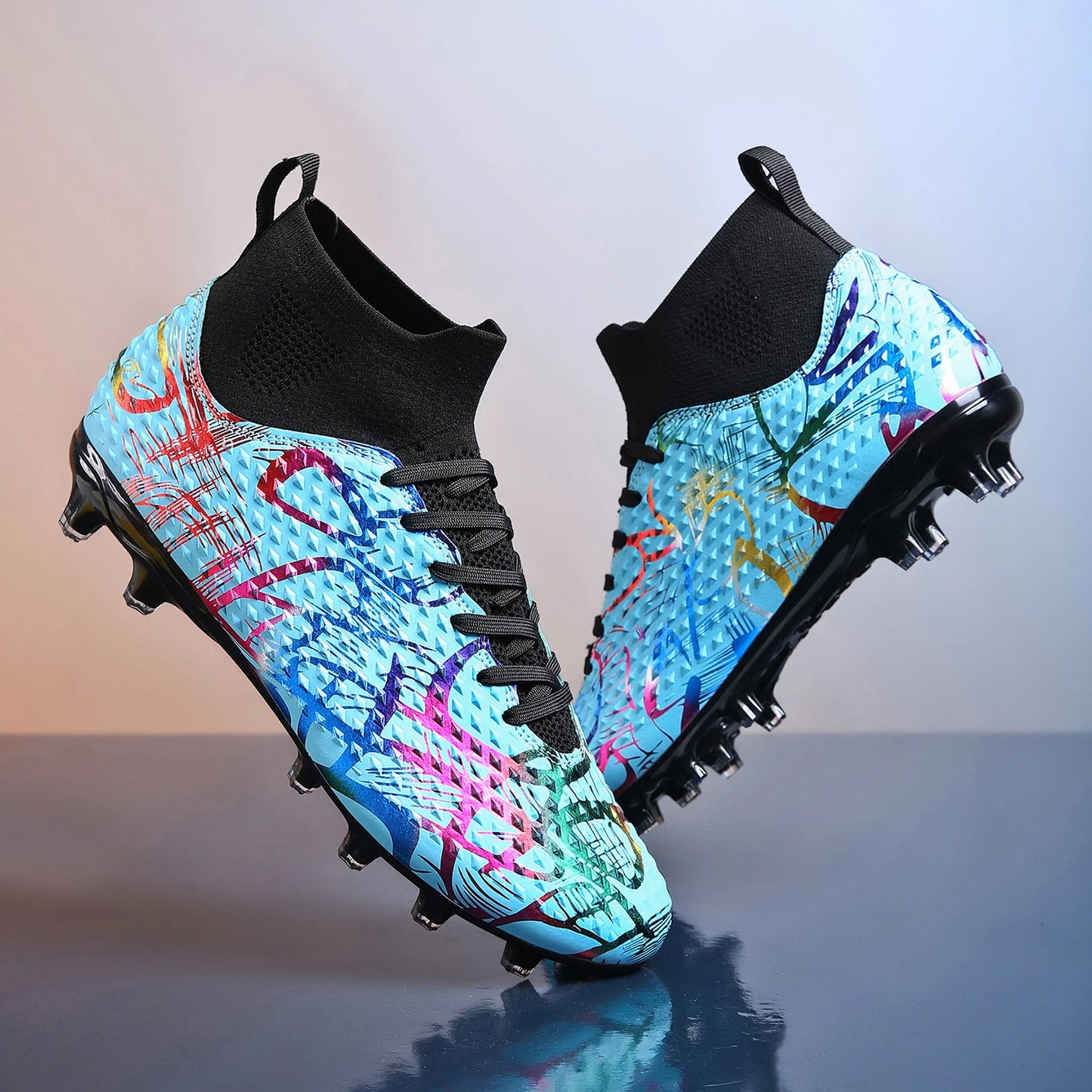 Men Soccer Shoes Children Futsal Non Slip Football Boots Grass Indoor Sports Cleats