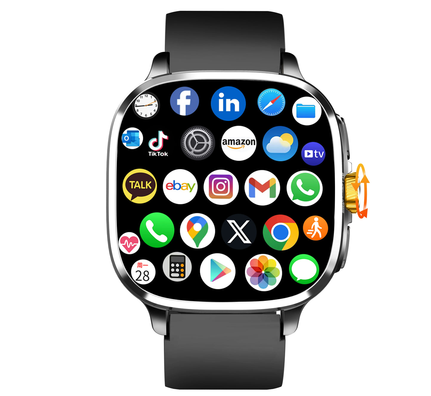New Android 13.0 Cellular Version Smart Watch 5G LTE Smartwatch With 2.4inch Amoled Screen Sim Card Slot Google Play Store GPS